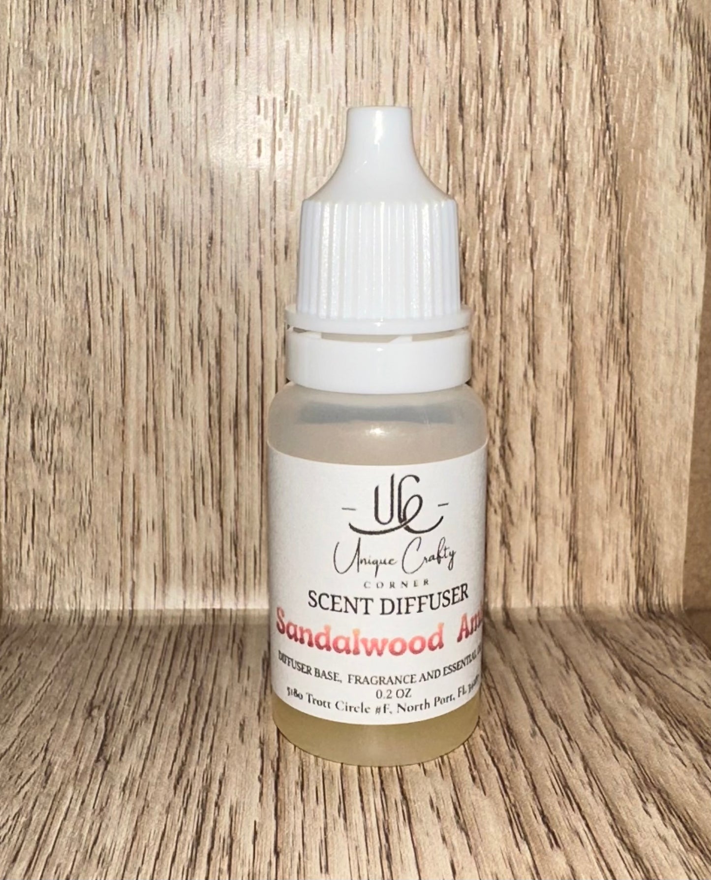 Sandalwood Amber Diffuser Refill with Essential or Fragrance oil. All Natural. Long Lasting air freshener.