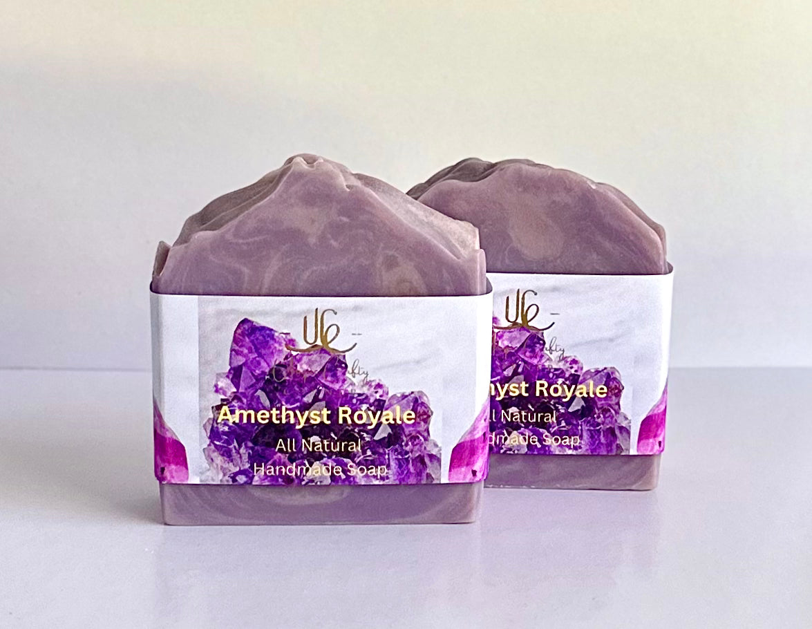 Amethyst Royale Soap Bar All Natural Artisan Handmade Handcrafted Soap.