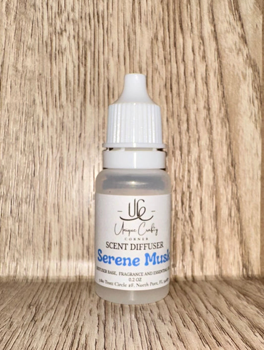 Serene Musk Diffuser Refill with Essential or Fragrance oil. All Natural. Long Lasting air freshener.