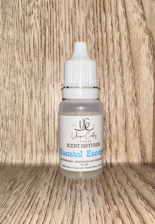 Costal Escape Diffuser Refill with Essential or Fragrance oil. All Natural. Long Lasting air freshener.