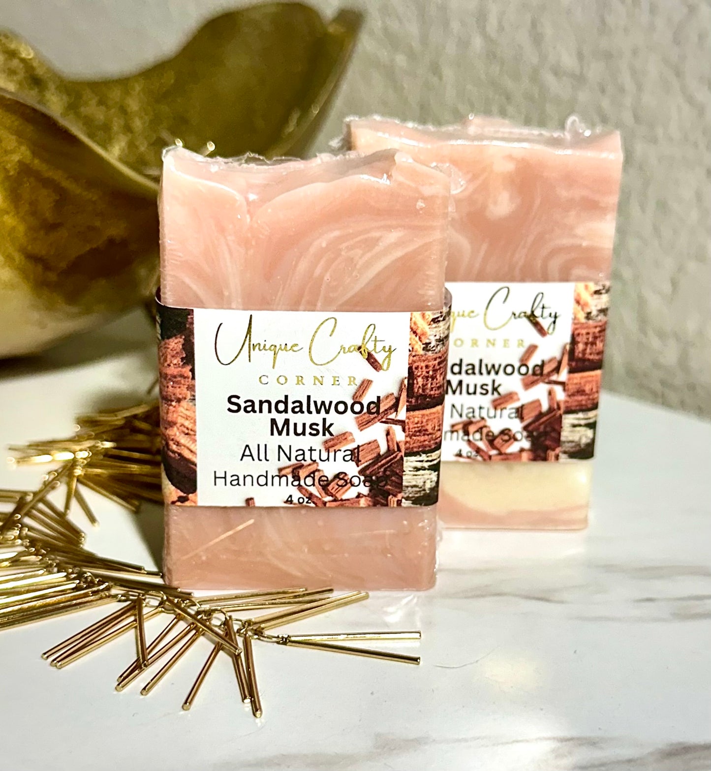 Sandalwood Musk Artisan Soap Bar All Natural Handmade Handcrafted Soap.