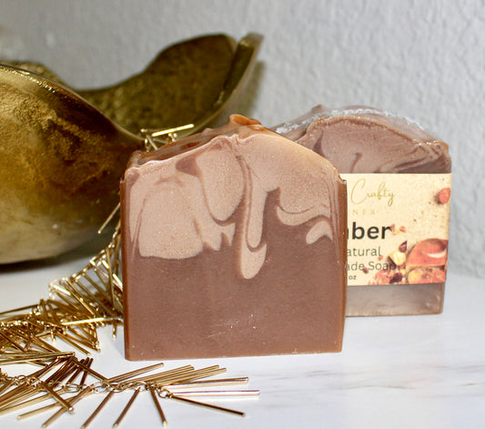 Amber Soap Bar All Natural Artisan Handmade Handcrafted Soap.