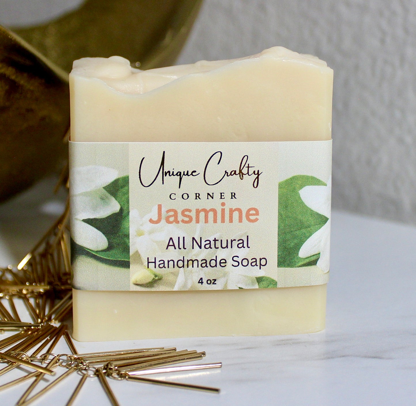 Jasmine Soap Bar All Natural Artisan Handmade Handcrafted Soap.