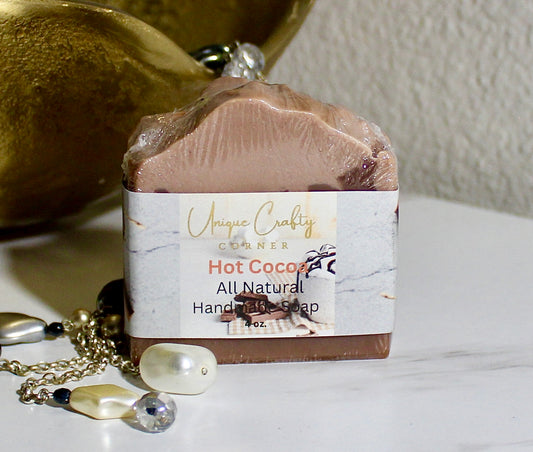 Hot Cocoa Artisan Soap Bar All Natural Handmade Handcrafted Soap.