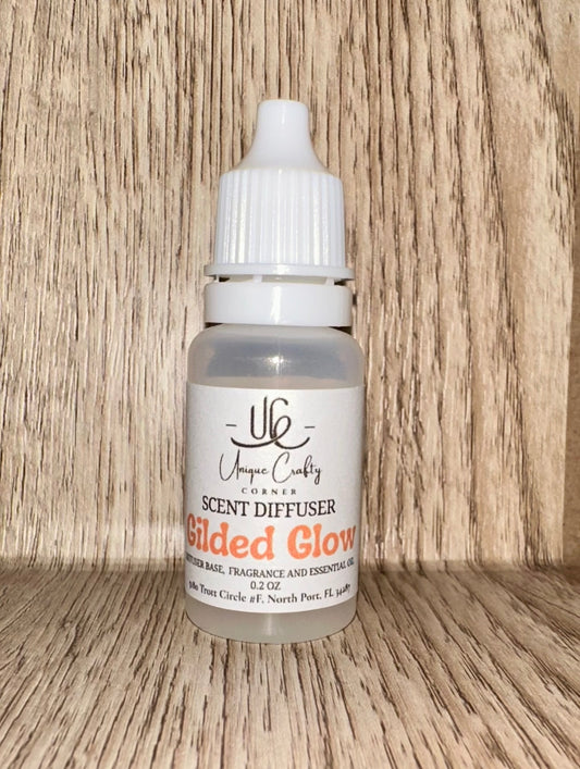Gilded Glow Diffuser Refill with Essential or Fragrance oil. All Natural. Long Lasting air freshener.