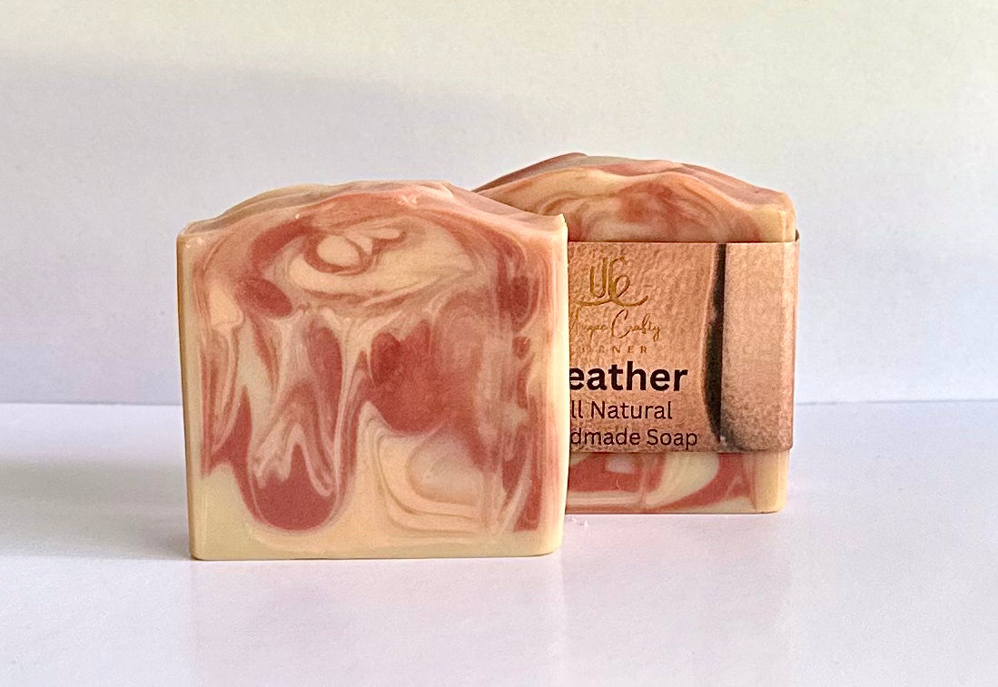 Leather Soap Bar All Natural Artisan Handmade Handcrafted Soap.