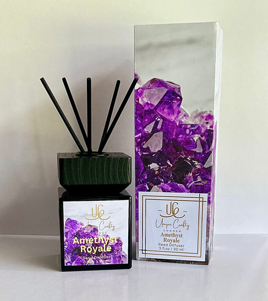 Amethyst Royale Room Diffuser with Essential or Fragrance oil. All Natural. Long Lasting air freshener.