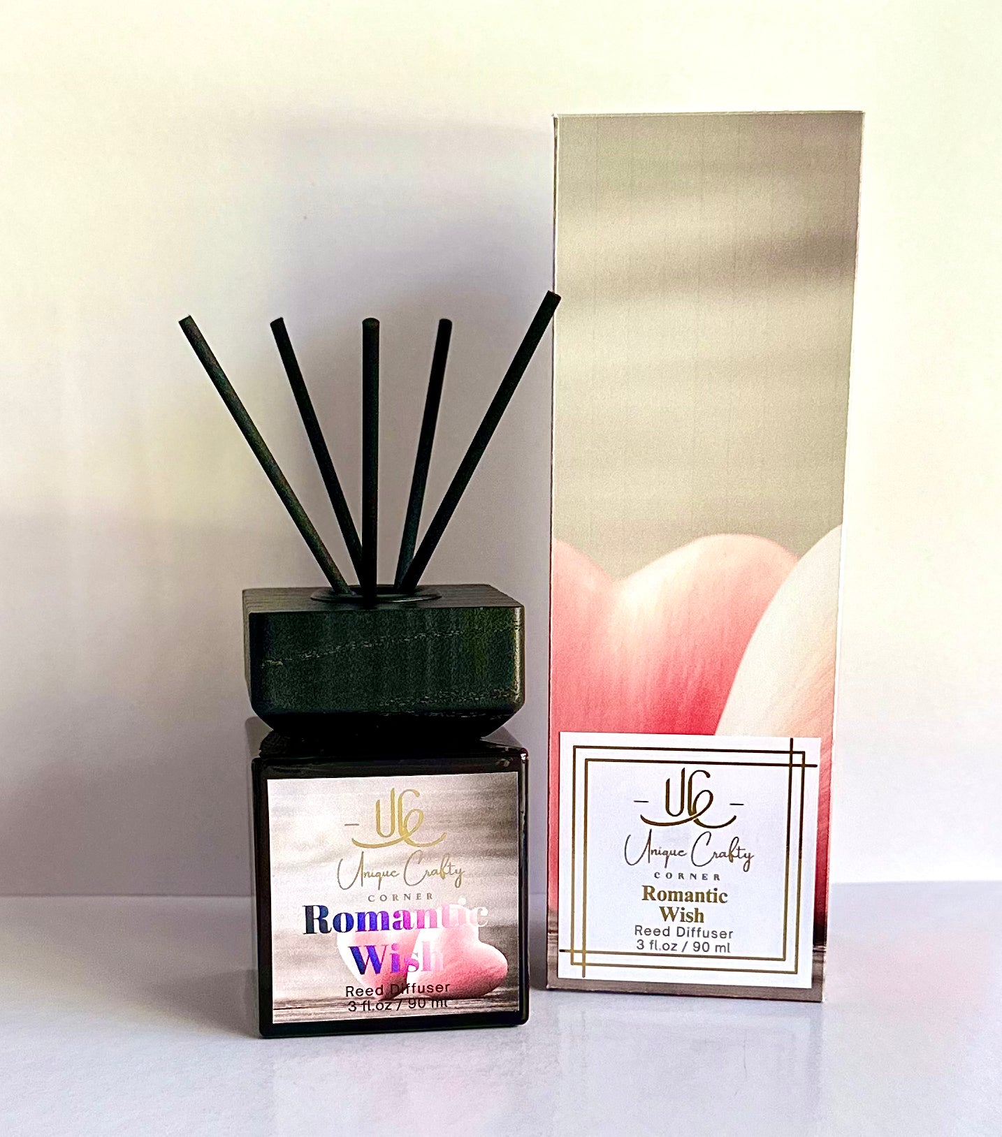 Romantic Wish Room Diffuser with Essential or Fragrance oil. All Natural. Long Lasting air freshener.