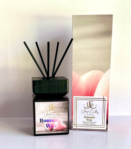 Romantic Wish Room Diffuser with Essential or Fragrance oil. All Natural. Long Lasting air freshener.